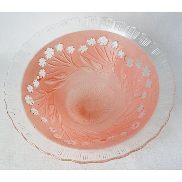 Vintage Ceiling Lamp Shade Pastel Pink Embossed Design 1950's Light fixture - Picture 4 of 4
